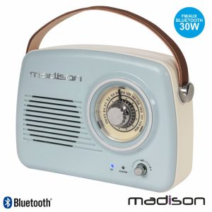 RÁDIO FM/AUX//BT/MP3 BAT EXTRA BASS VINTAGE 30W MADISON