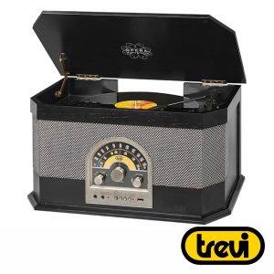 Gira-Discos 33/45/78RPM AM/FM Vintage C/ Bluetooth TREVI